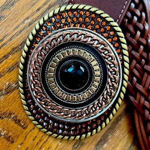 Handmade belt buckle, never worn, can be changed to another belt, beautiful,